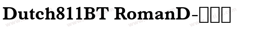 Dutch811BT RomanD字体转换
